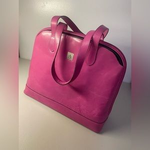 Alicia Klein Pink Multi-Compartment Travel Satchel